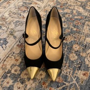 Ivanka Trump size 6.5 Black & Gold heels